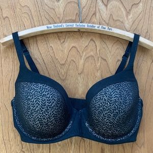 Victoria’s Secret Bra 34DDD Black Lace Body Lined Demi Double 34F